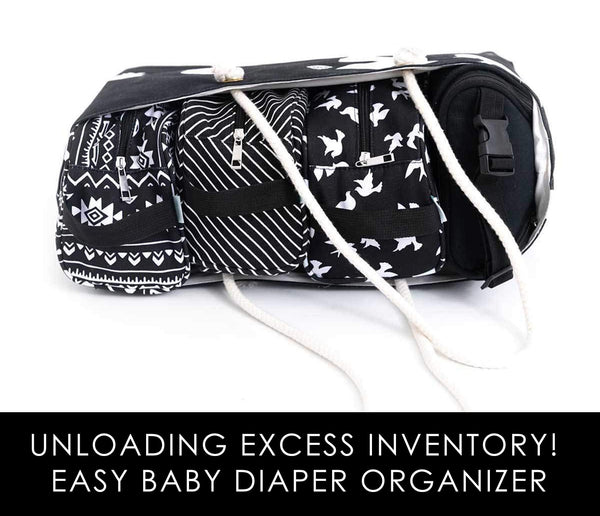 FBA Easy Baby Travelers Organizer Set of 4 Diaper Bags, Laguna Beach Polka Dot