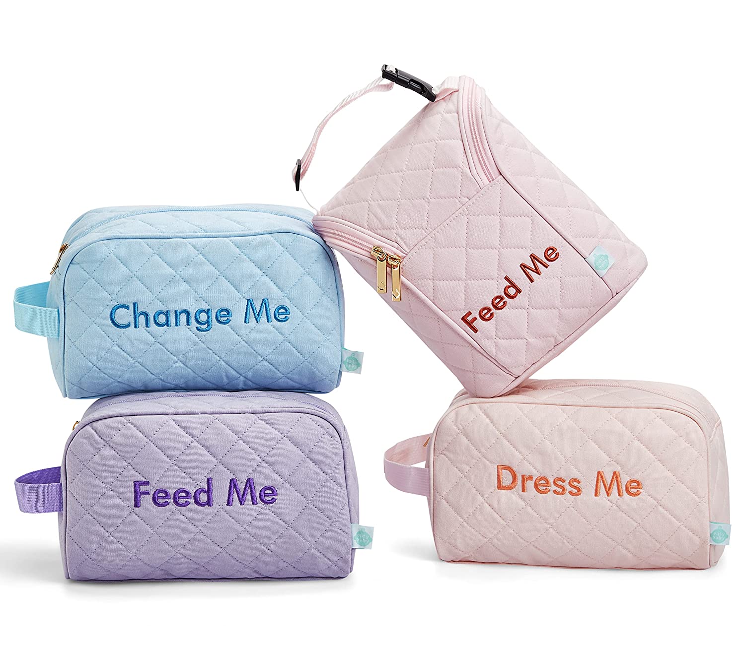 Easy Baby Diaper Bag Organizer - Starter Set of 4 Pouches Insert Cubes  Large for Backpack Bags