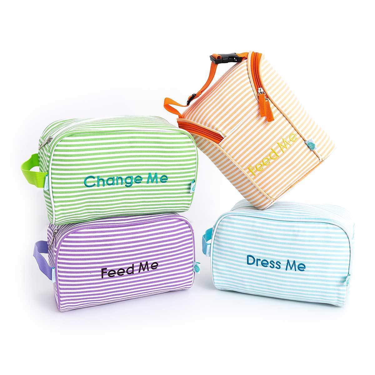 Mother Load - Diaper Bag Organizing Pouches, Small Organizing Bags, 5-Piece Multicolored Set of Embroidered Diaper Bag Pouches