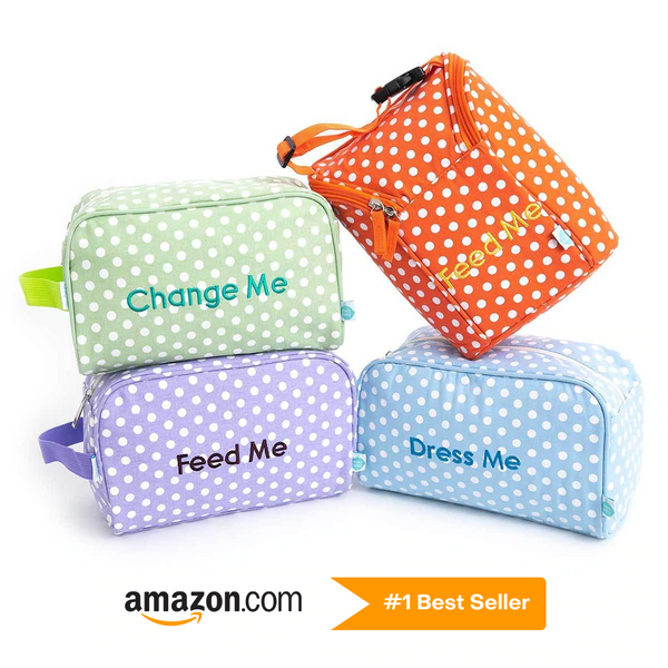 Bundle & Bliss Fruit Diaper Bag Organizing Pouches. Clear Diaper Bag Organizer Pouches with Zipper. 3PC Set Travel Pouch Bags Diaper Bag Packing